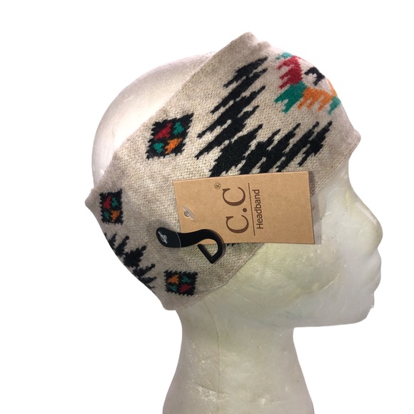 Southwestern Aztec Print Winter Ear Warmers Knit Headbands HeadWr - Picture 6 of 11